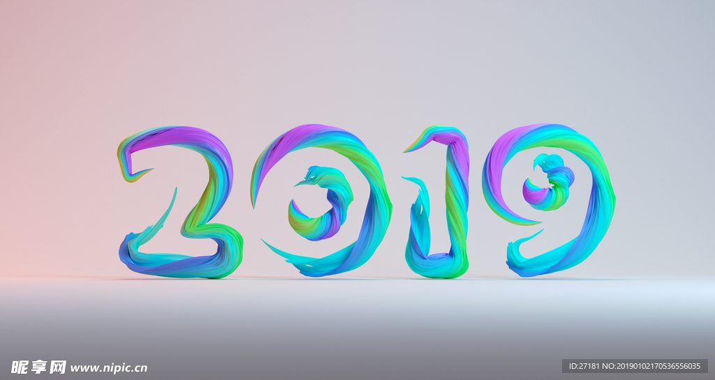 2019 创意 3D  新年