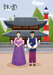 唯美城市插画