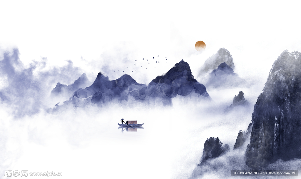 水墨山水画