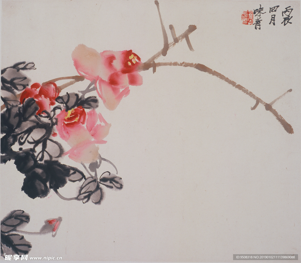 1976月季小品图
