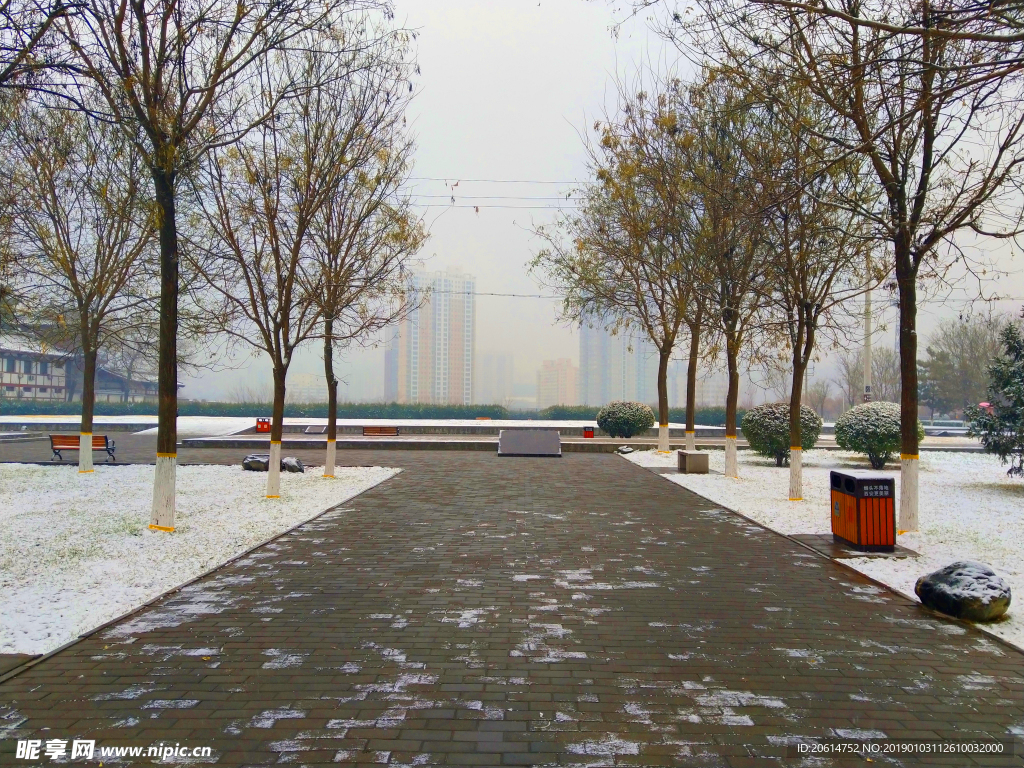 雪天下公园风景