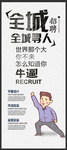 招聘海报诚聘精英创意简约大气微