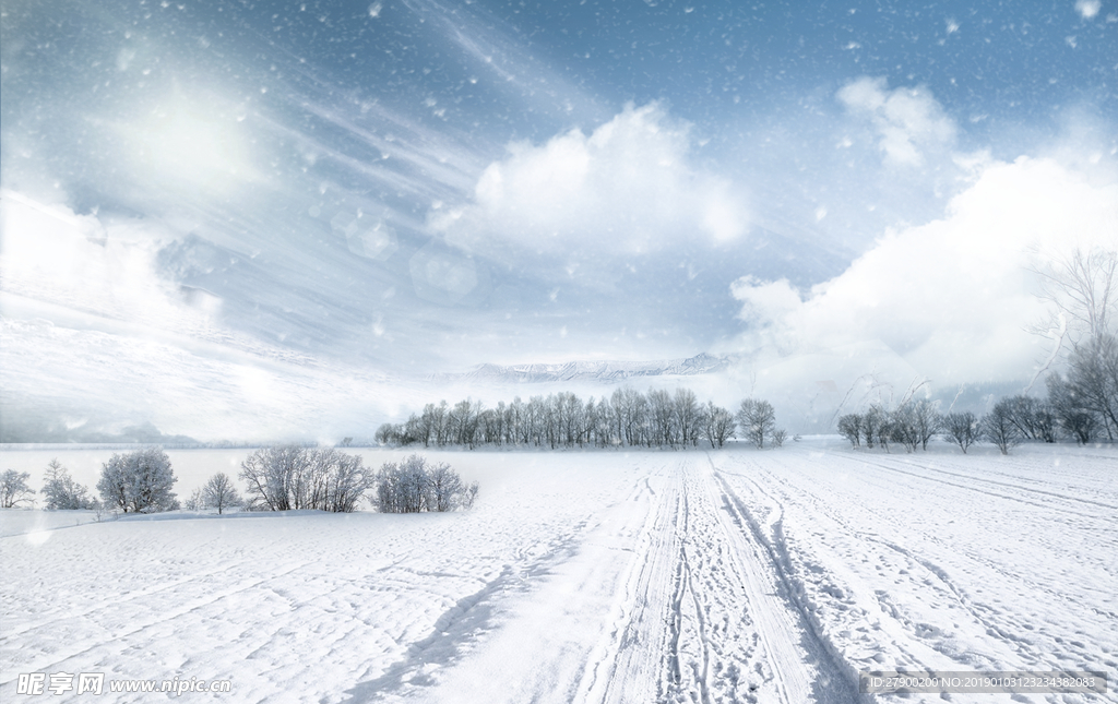 冬天雪景 雪