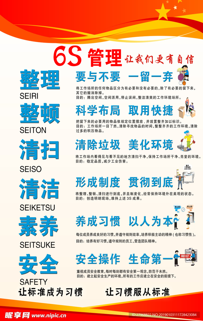 6S管理   6S管理海报