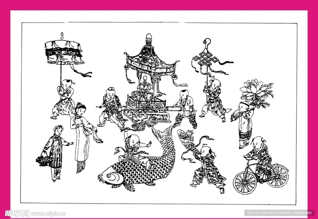 矢量传统画