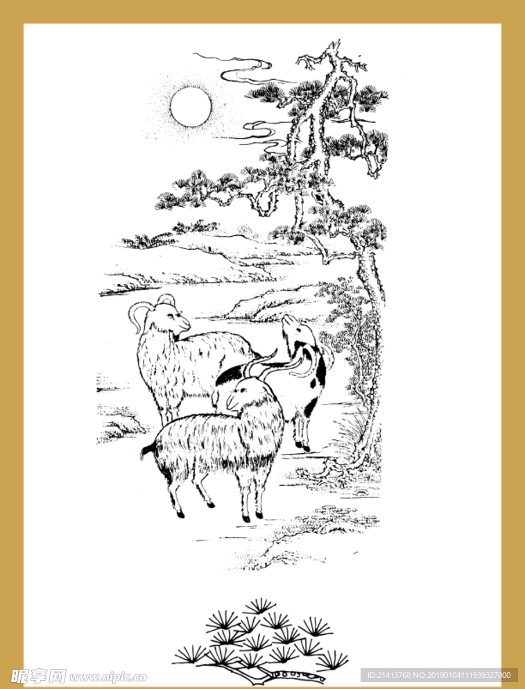 矢量传统画
