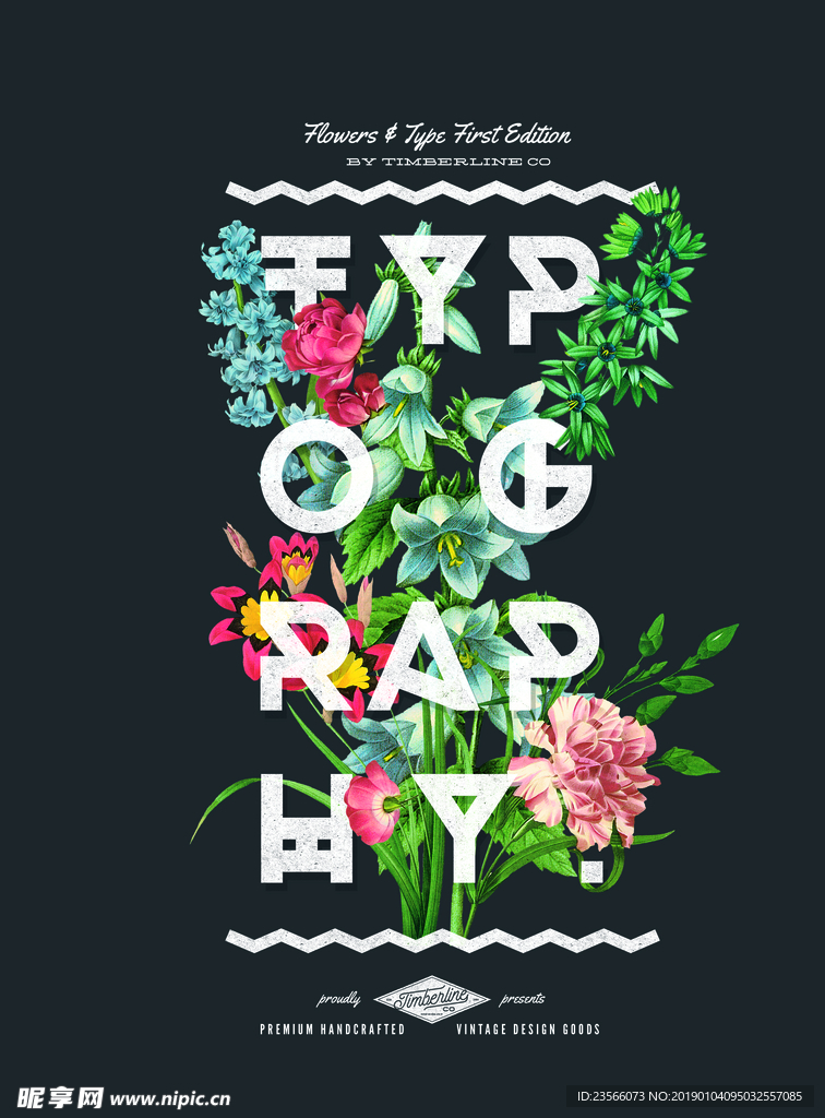 花朵植物小清新海报