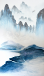 中国风水墨禅意风景绘画