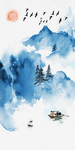 中国风水墨禅意风景绘画
