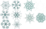 蕾丝 线条雪花花纹