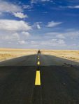沙漠公路 戈壁公路 笔直的公路