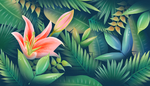 花朵绿叶背景素材