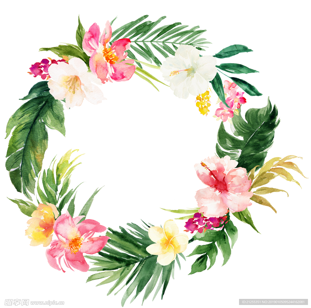 唯美花环