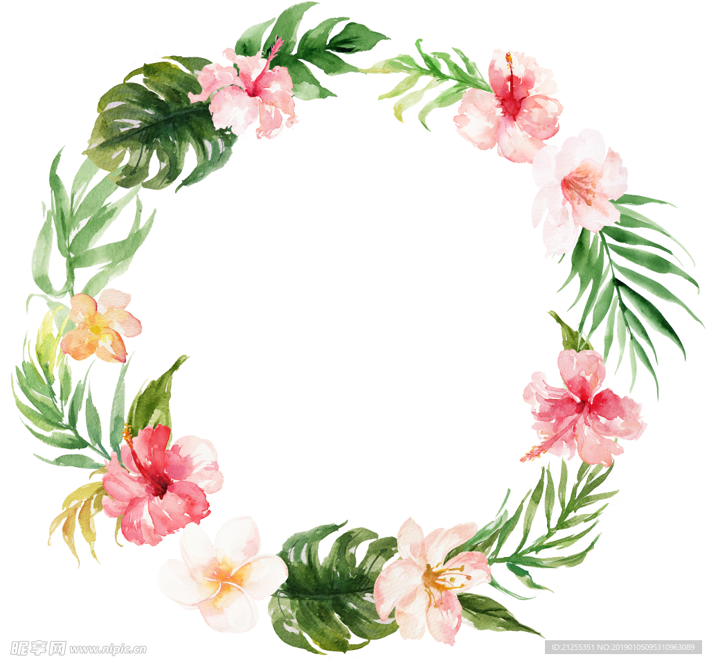 唯美花环