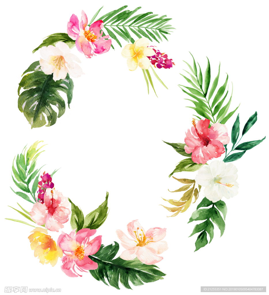 唯美花环