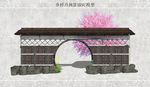 乡村月洞景墙