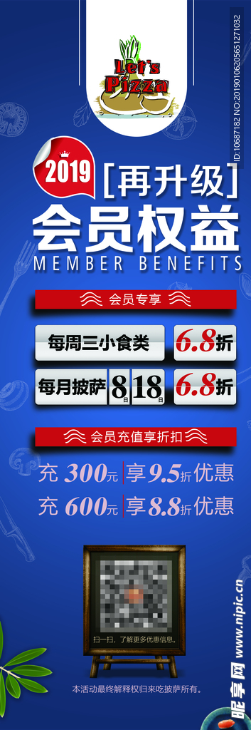 会员权益升级  展架