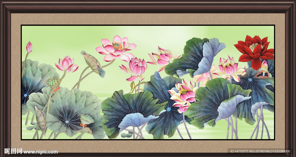 国画荷花