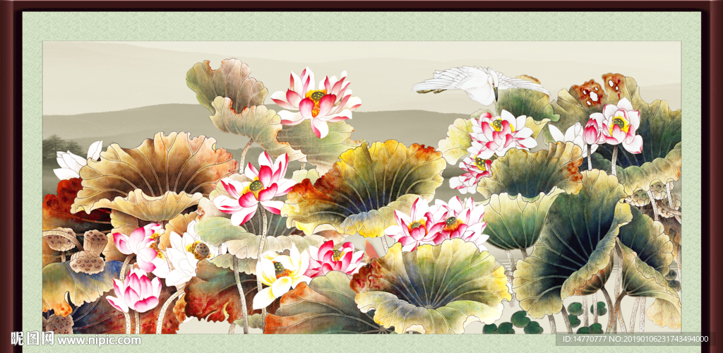 国画荷花