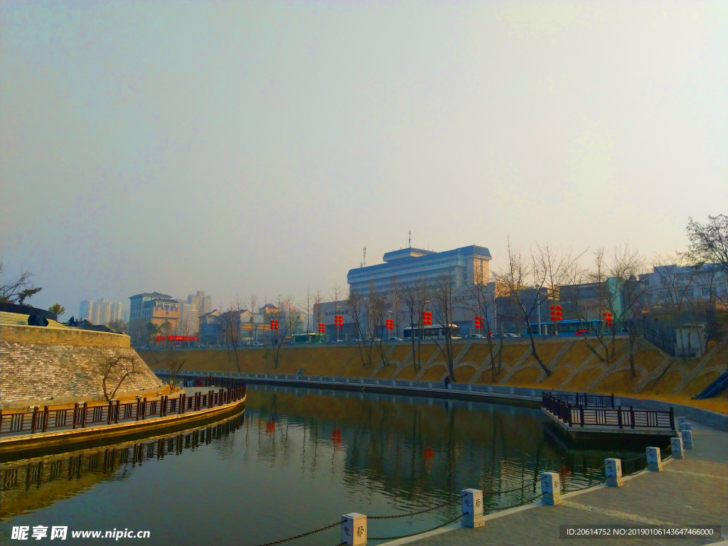 美丽的护城河风景