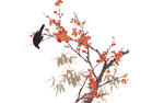 梅花中式背景墙装饰画