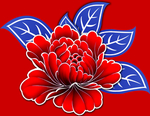 红色牡丹花