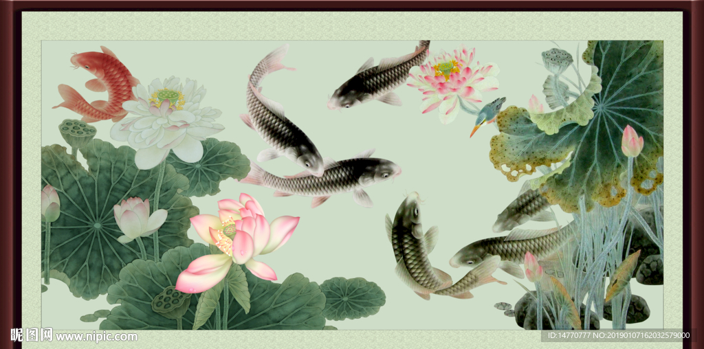 国画荷花