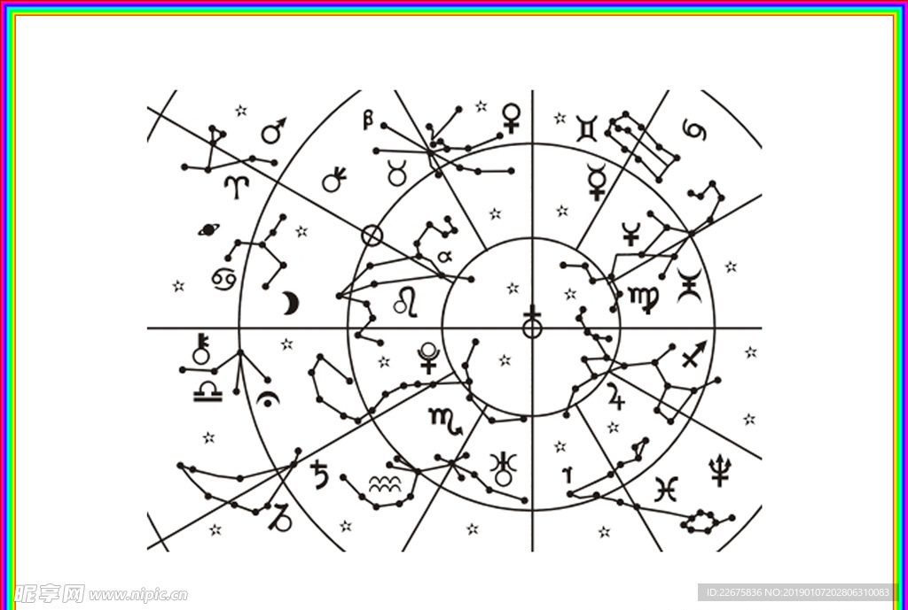 硅藻泥图十二星座