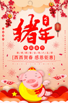 中国风大气猪年吉祥春节海报