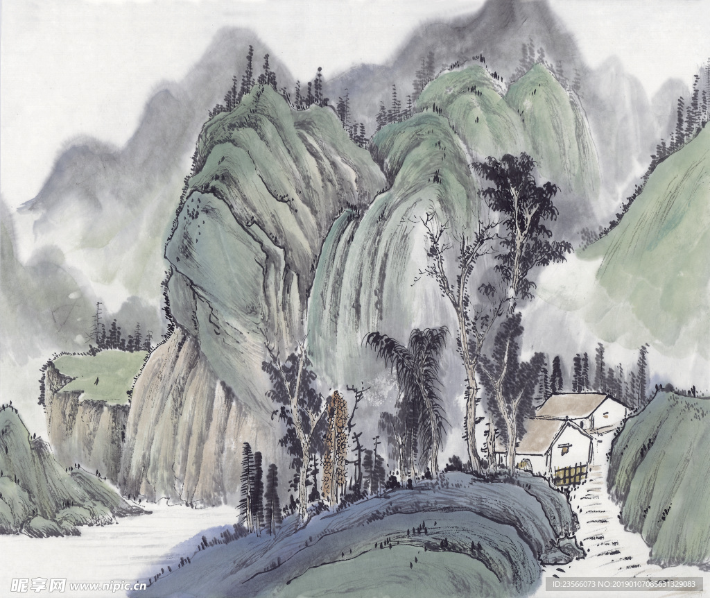 山水风景中国风中式传统装饰画