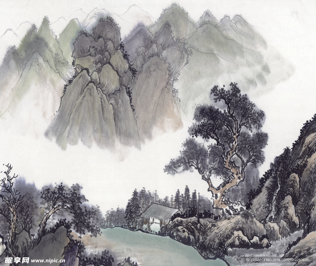 山水风景中国风中式传统装饰画