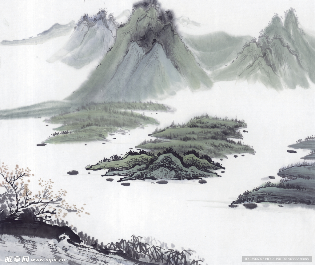 山水风景中国风中式传统装饰画