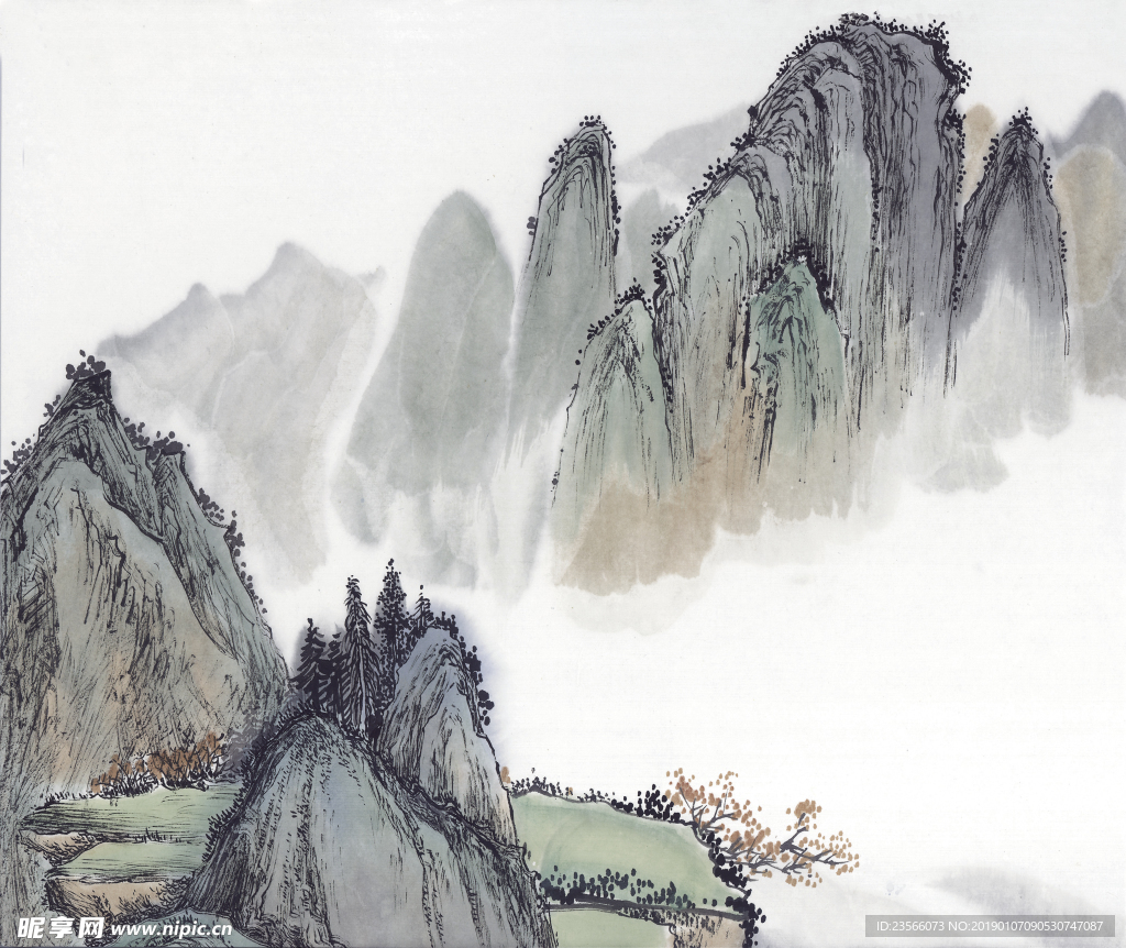 山水风景中国风中式传统装饰画