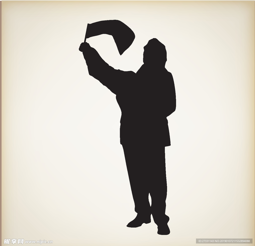 矢量人物剪影 黑白人物剪影