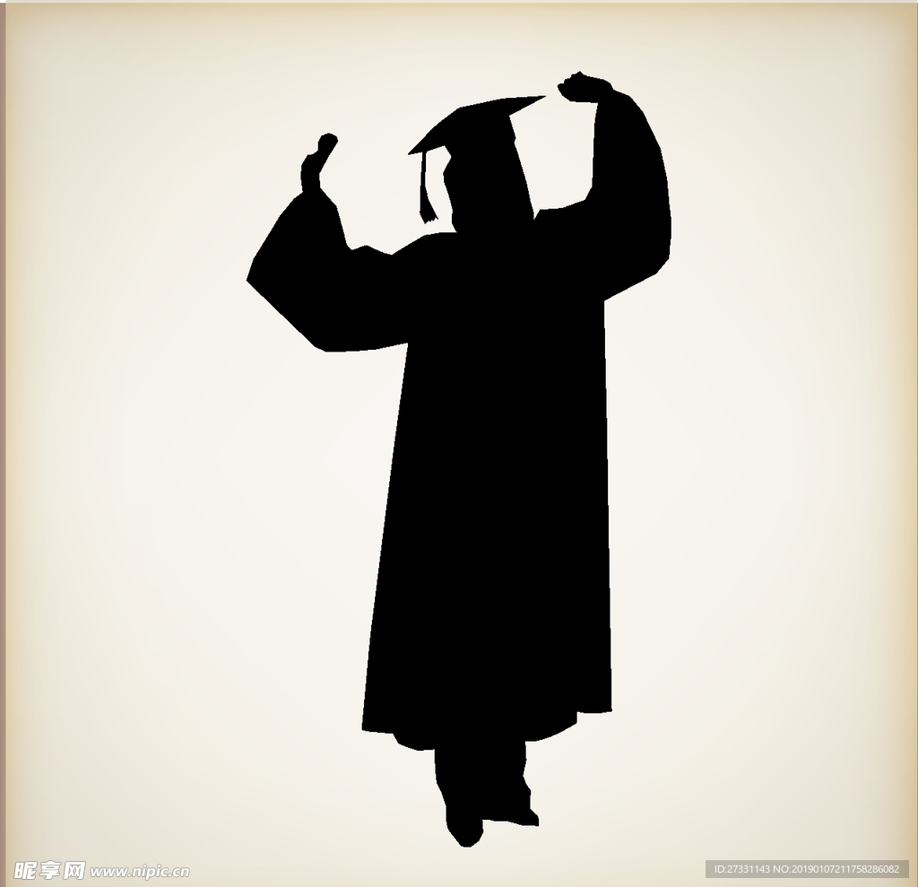 矢量人物剪影 黑白人物剪影