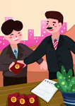 民生生活插画