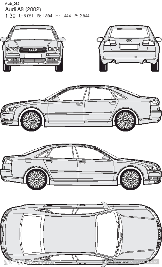 手绘汽车设计图Audi