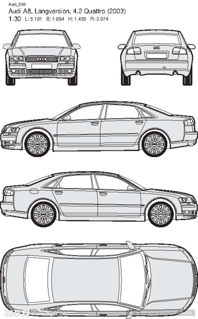 手绘汽车设计图Audi