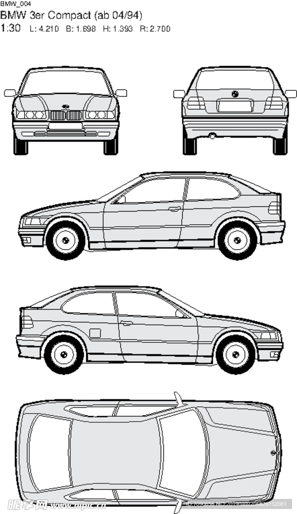 手绘汽车设计图BMW