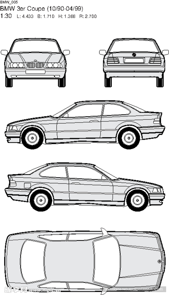 手绘汽车设计图BMW