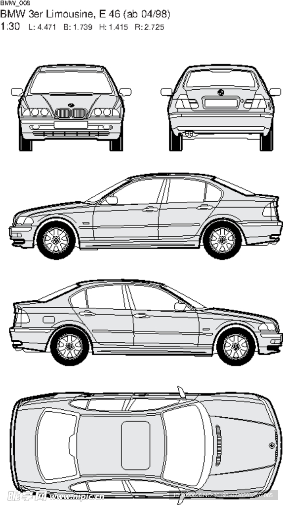 手绘汽车设计图BMW