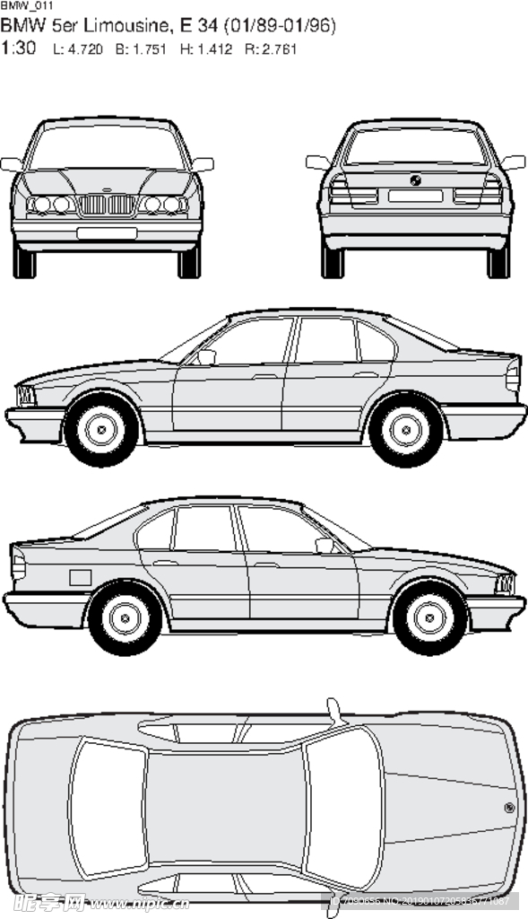 手绘汽车设计图BMW