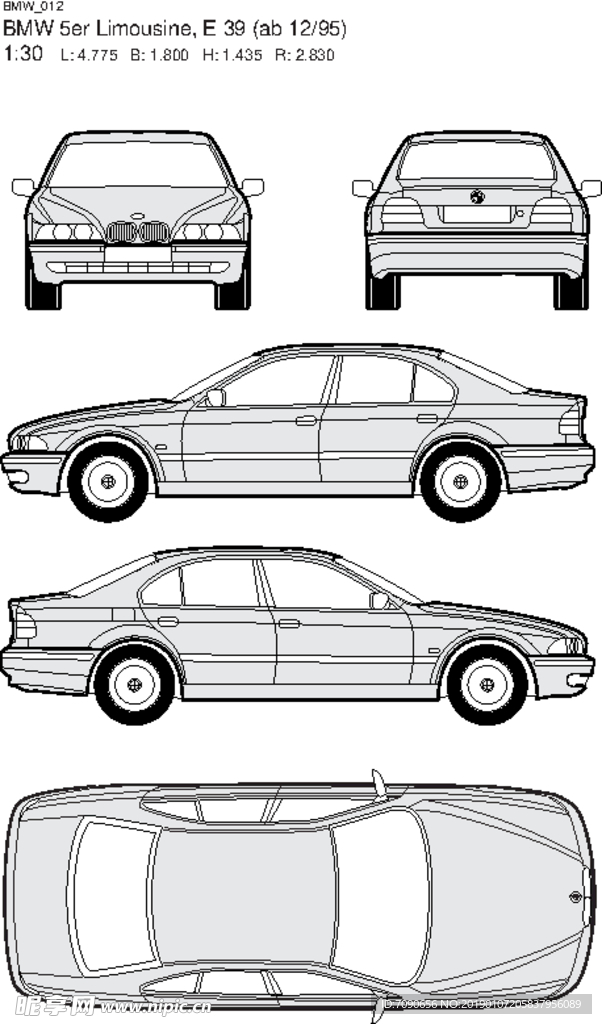 手绘汽车设计图BMW