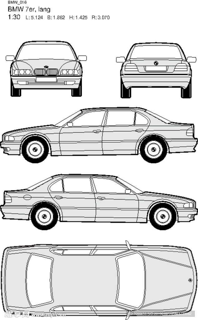 手绘汽车设计图BMW