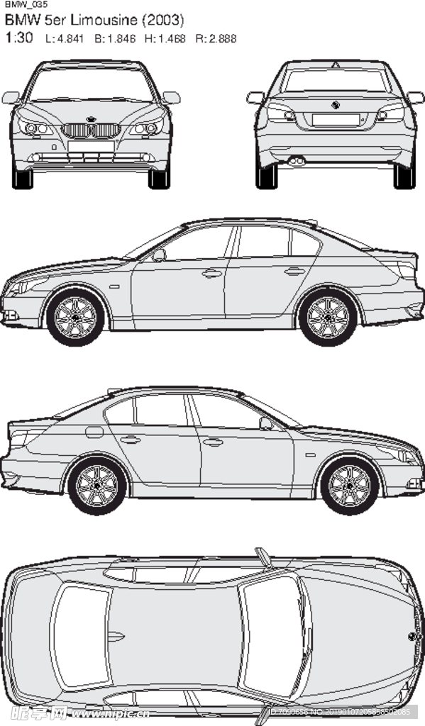 手绘汽车设计图BMW