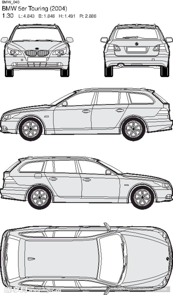 手绘汽车设计图BMW