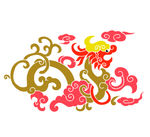 矢量藤蔓  龙