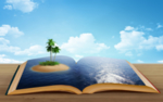 书籍 合成 天空 海岛 椰树