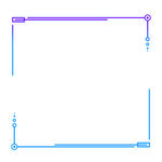 蓝色渐变科技感外发光边框