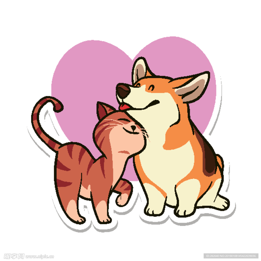 猫咪和柯基犬